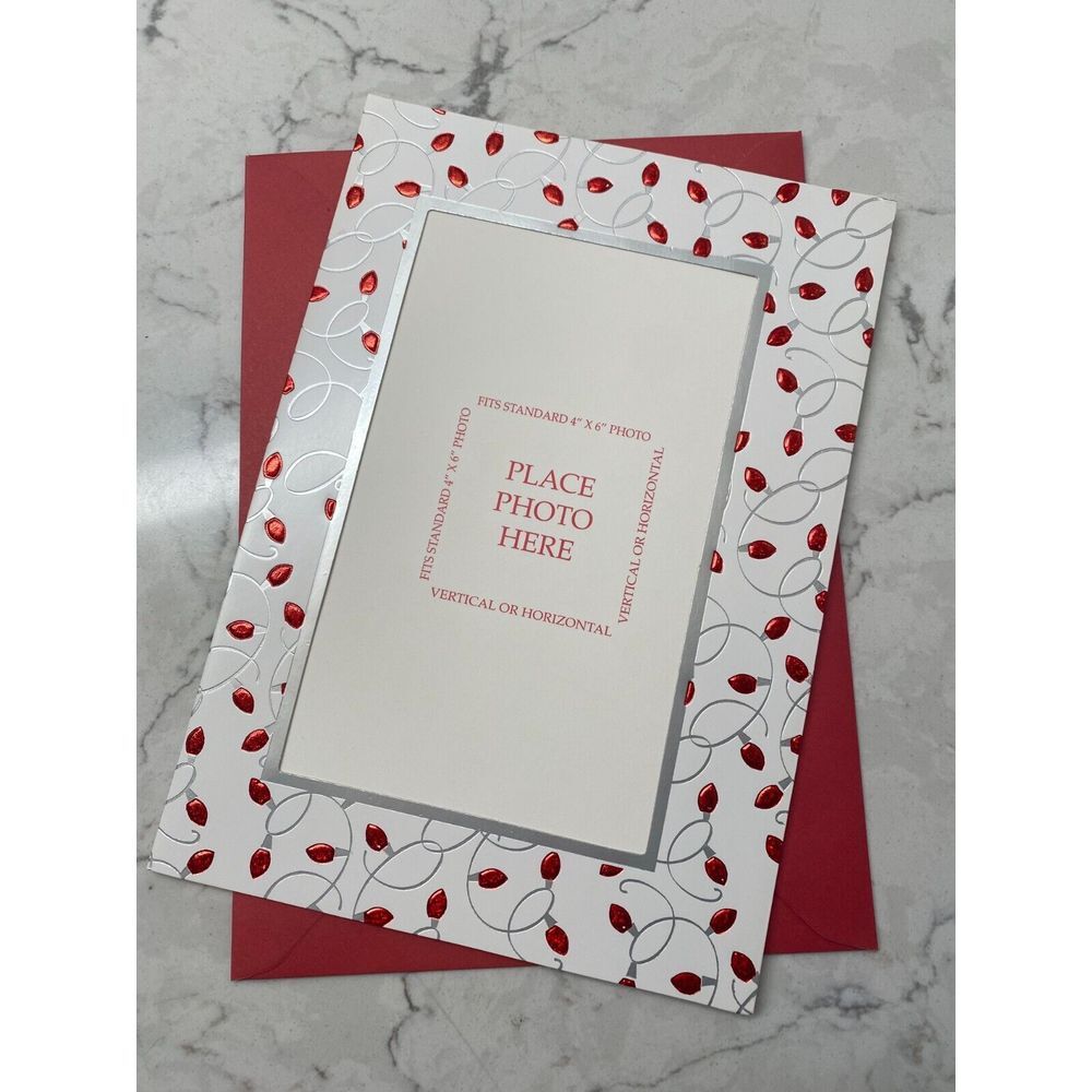 Holiday Image Greetings Photo Frame Christmas Card Vertical & Horizontal 4" X 6"
